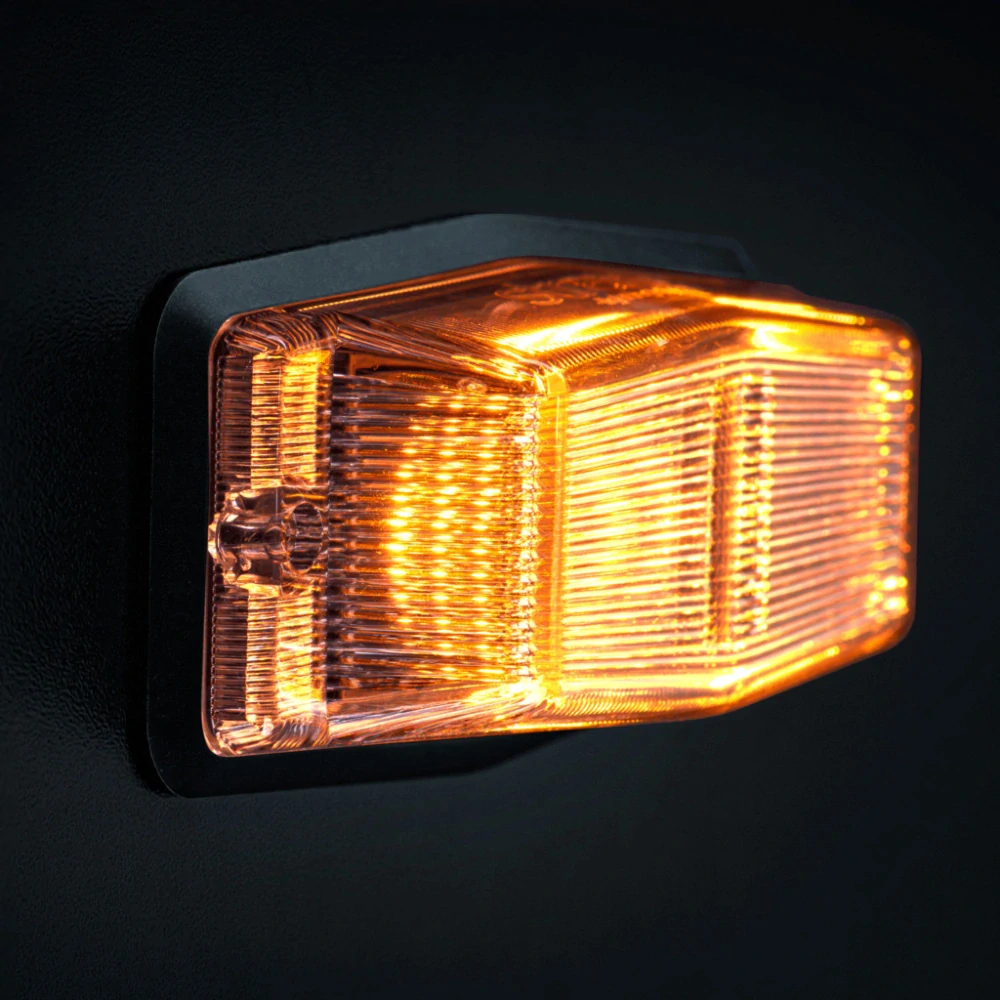 Double burner Strands IZE LED SILVER BULLET, s pozičním a výstražným světlem, 10-32V, ECE R10, R148- bílý a oranžový