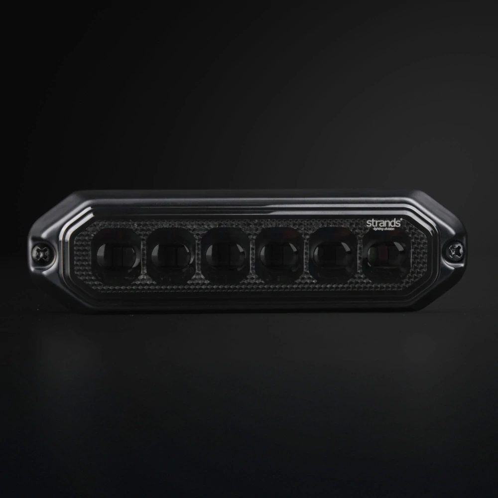 Výstražné světlo Strands Dark Knight, 6 LED, 10-32V, 12W, ECE R10, R65- oranžová/bílá