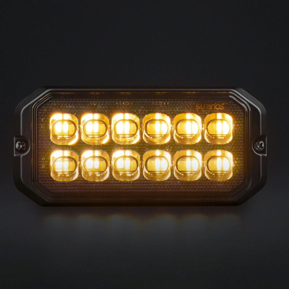 Výstražné světlo Strands Dark Knight, 12 LED, 10-32V, 25W, ECE R10, R65- oranžová/bílá