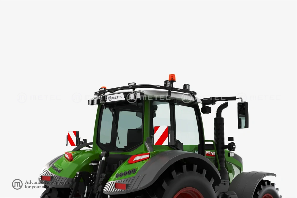Střešní nerezový rám, 14 LED, pro FENDT 300-700 Vario 22-, lakovaný