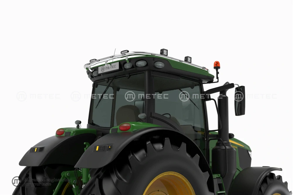 Střešní nerezový rám, 13 LED, pro JOHN DEERE 6R 18-