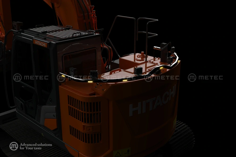 Zadní nerezový rám, 7 LED, 6 upínadel světel, pro HITACHI 135US-7 21-