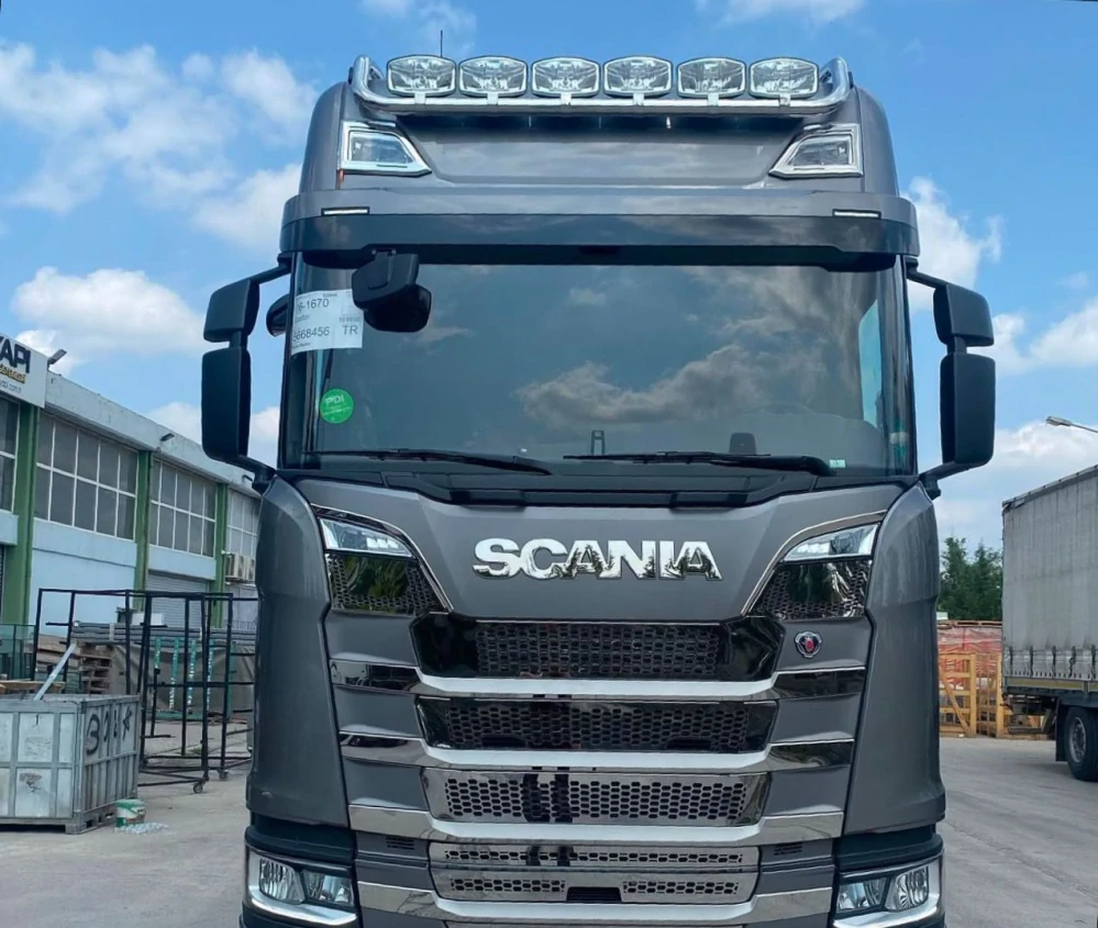 Střešní nerezový rám pro Scanii NTG, 13 LED