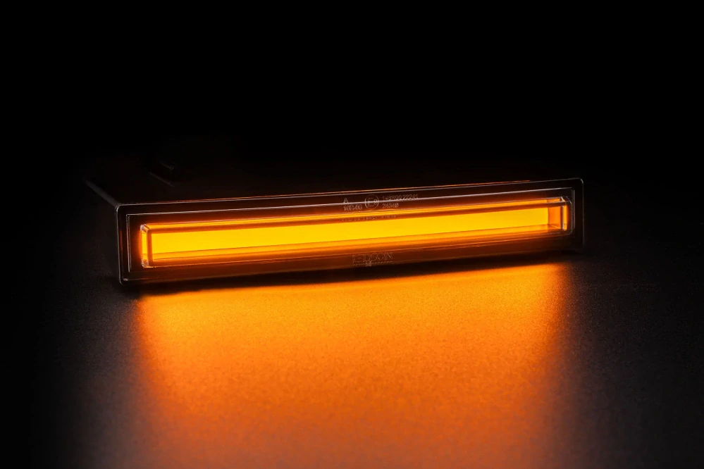 LED poziční světlo do sluneční clony Scania Next Gen– Ledson Optoline NG+, bílé/oranžové