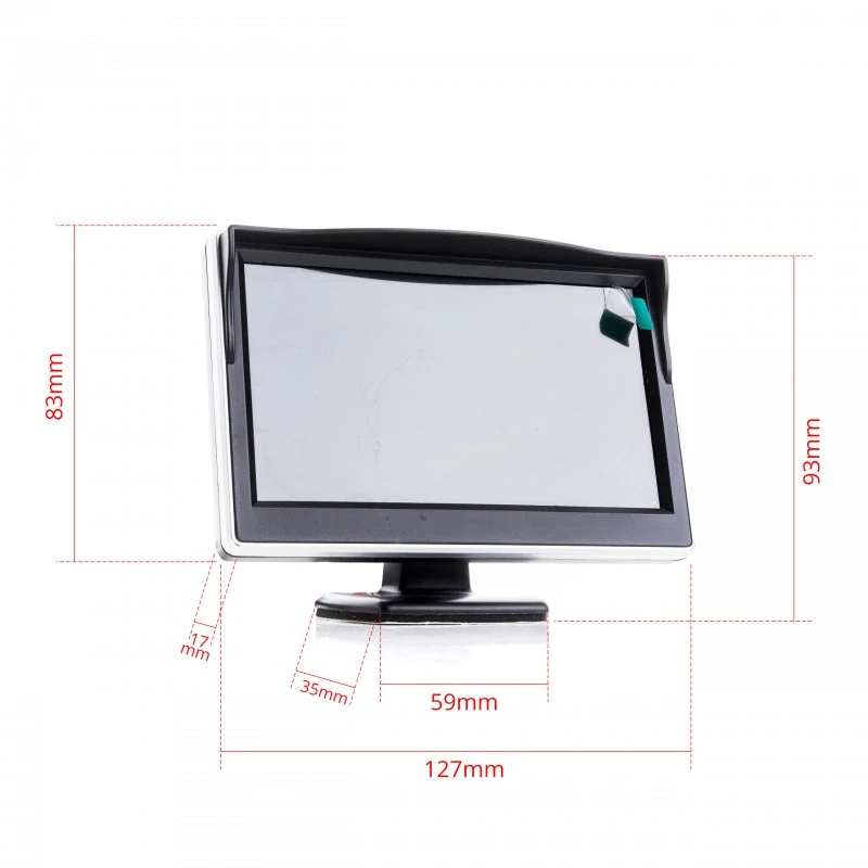 Bezdrátová couvací kamera v rámečku SPZ s 2 čidly a LCD monitorem 5", 12V