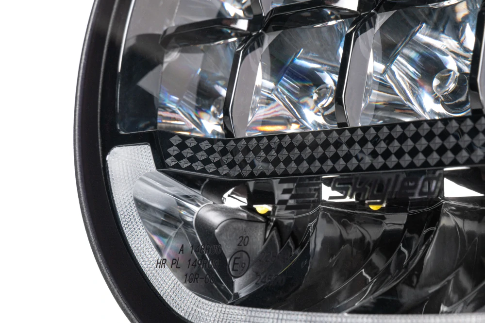 LED přídavný reflektor Skyled Scallop 9x 9", s dynamickým pozičním světlem, 10-32V, 180W, ECE R10/R148/R149