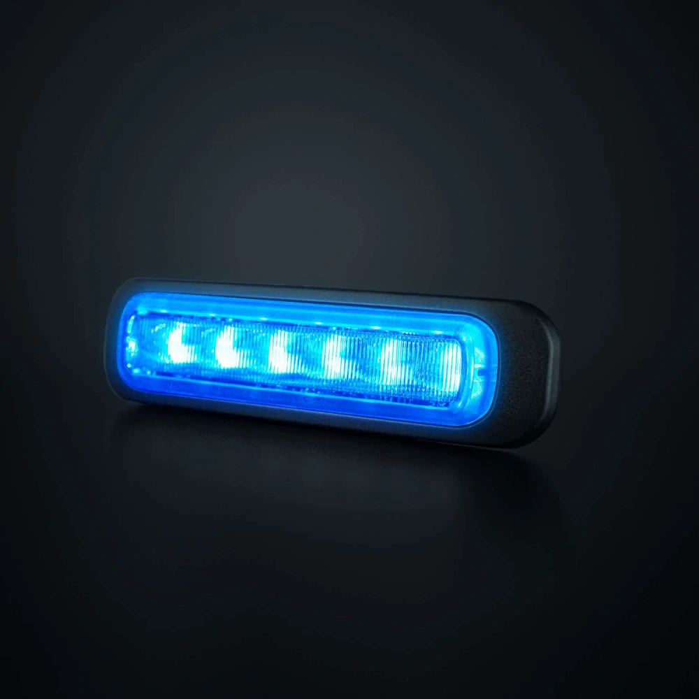 Výstražné světlo Strands Dark Knight, 6LED, 10-32V, 10W, ECE R10 - modré