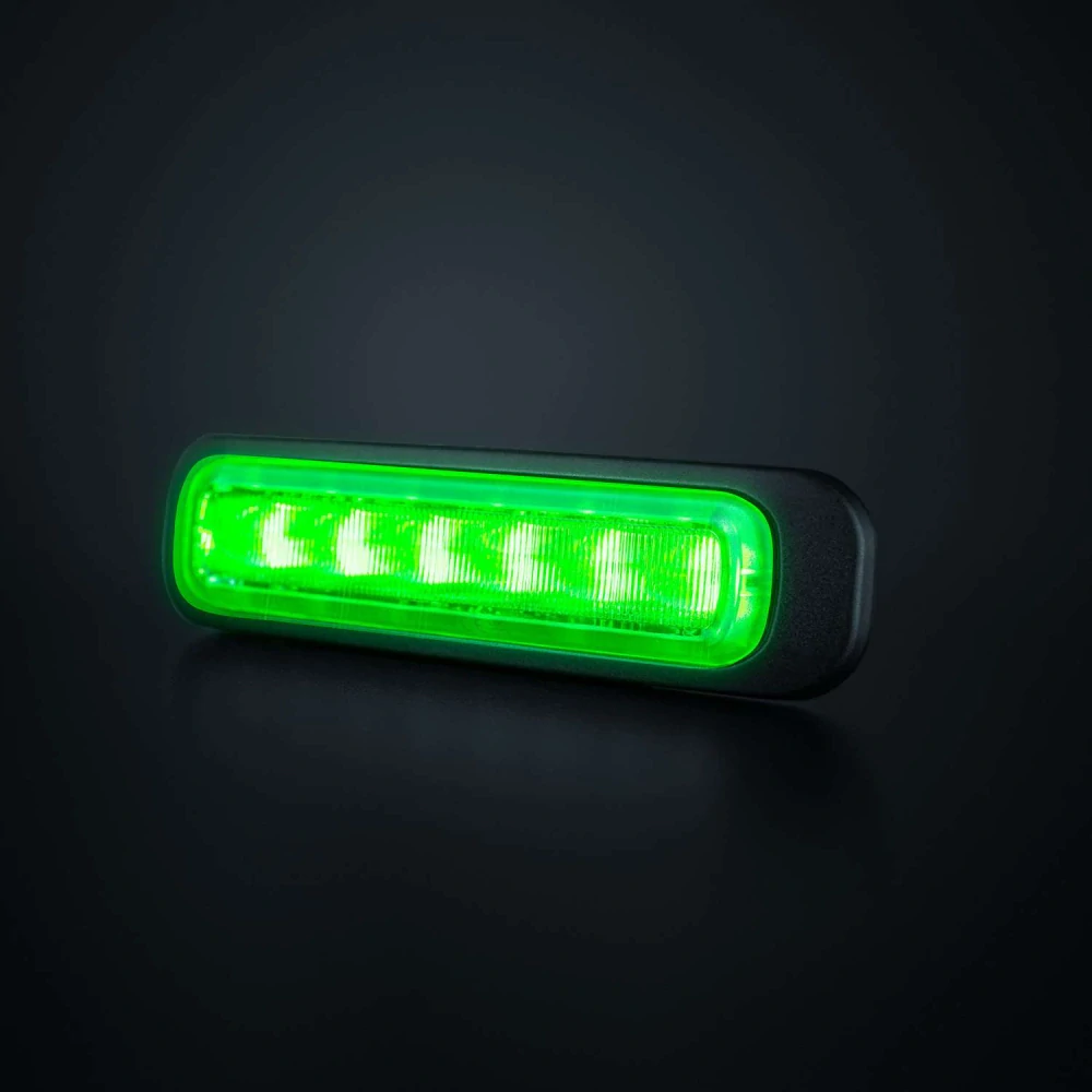 Výstražné světlo Strands Dark Knight, 6LED, 10-32V, 10W, ECE R10 - zelené