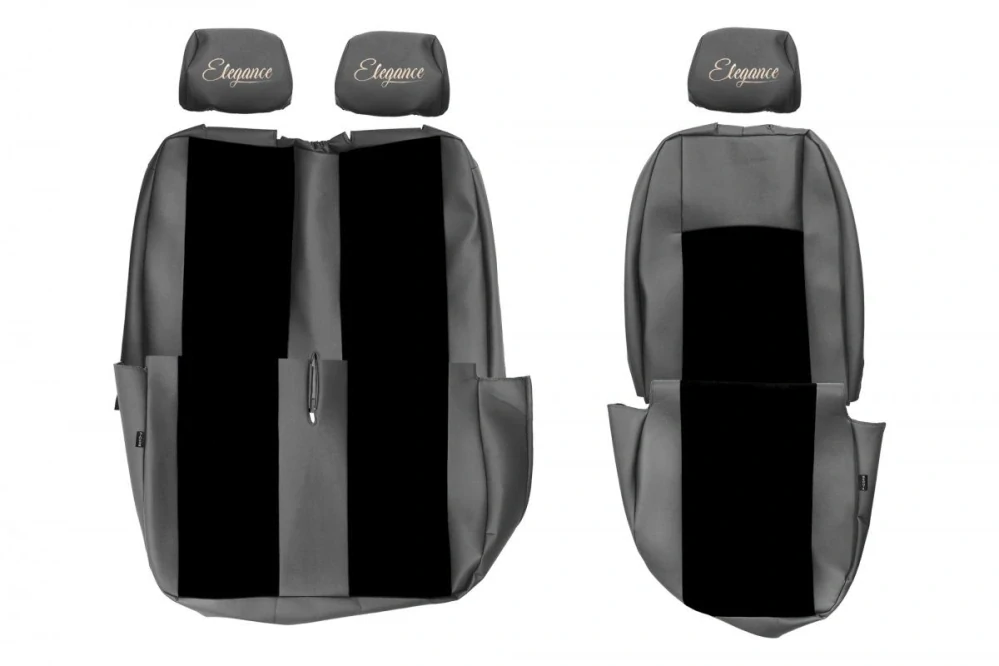 Potahy sedadel (1+2) - Elegance S, VOLKSWAGEN TRANSPORTER T5 (01.2003-12.2015) & VOLKSWAGEN TRANSPORTER T6 (01.2016-12.2021) - Dvojité sedadlo spolujezdce 1+2