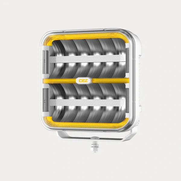 OZZ SQR 9" LED Dálkový světlomet 228,6mm, s pozičním světlem, strobo, 21000lm, ECE R10, 9-32V, 240W, bílé
