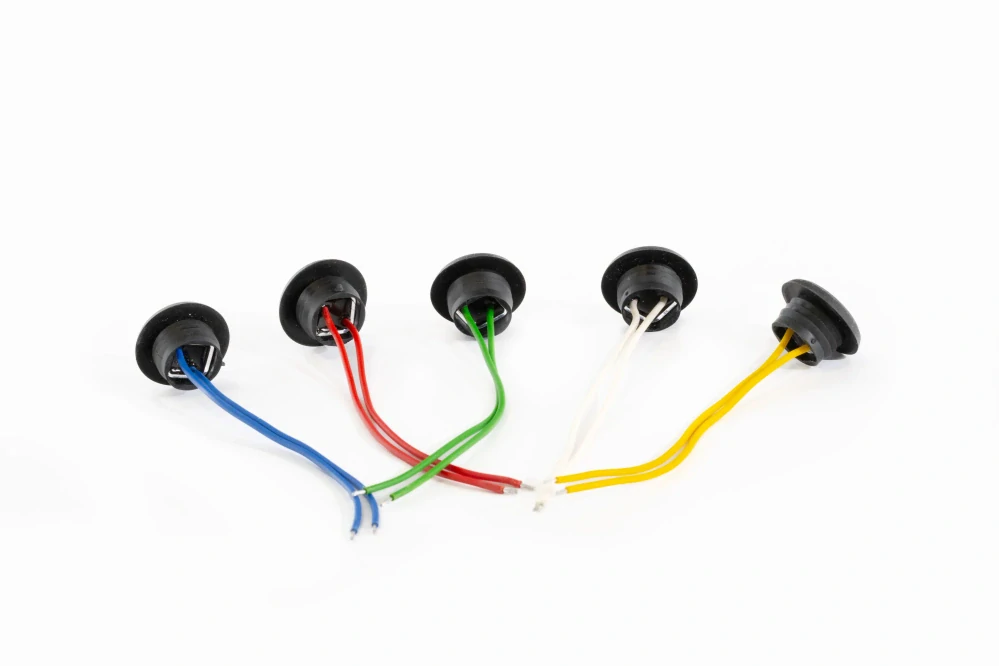 Led poziční světlo kulaté FT-074 Dark, 32mm, 12-36V- Zelené