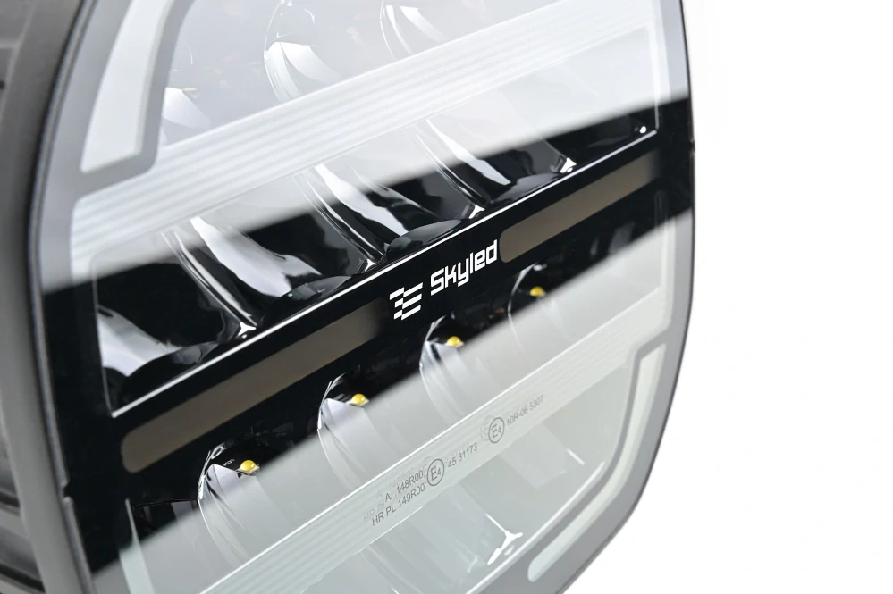 LED Přídavný reflektor Skyled Moai 9x - 9" s pozičním světlem, 9-36V, 16000lm, 162W, ECE R10, R148, R149 - černý