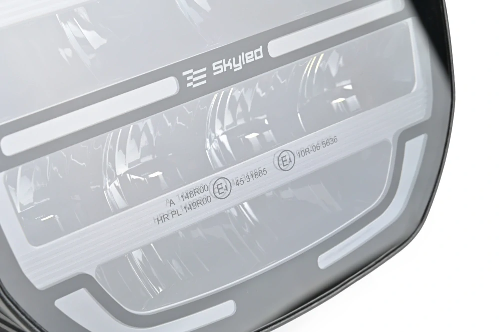 LED přídavný reflektor Skyled Moai 7x - 7" s pozičním světlem, 9-36V, 12000lm, 136W, ECE R10, R148, R149 - černá