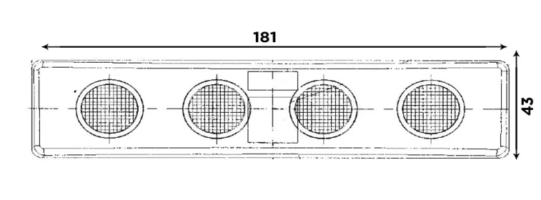LED Lampa Sluneční Clony pro SCANIA 4 a R Série (ECE R7), Bílá