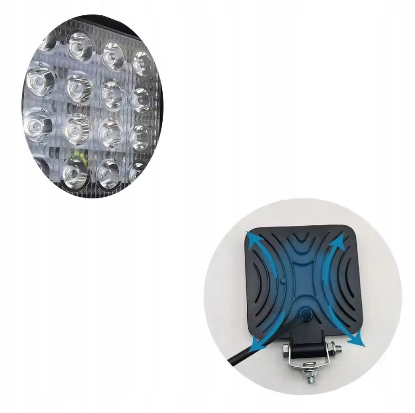 LED pracovní světlo 10V-30V, 48W, 16 LED, E9