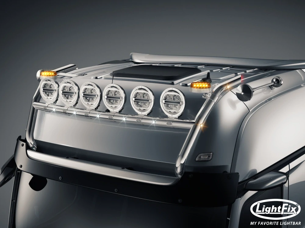 Střešní nerezový rám Lightfix SKY-LIGHT "H-TYPE" nerezový – MERCEDES - ACTROS (PROCABIN) - GIGA SPACE