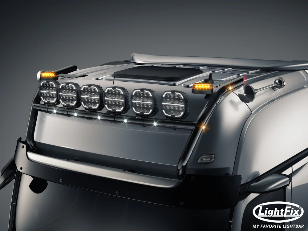 Střešní nerezový rám Lightfix SKY-LIGHT "H-TYPE" nerezový – MERCEDES - ACTROS (PROCABIN) - GIGA SPACE