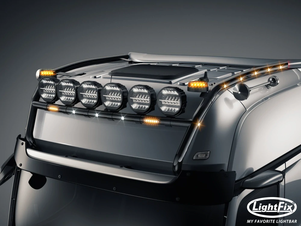 Střešní nerezový rám Lightfix SKY-LIGHT "H-MAX" lakovaný – MERCEDES - ACTROS (PROCABIN) - GIGA SPACE