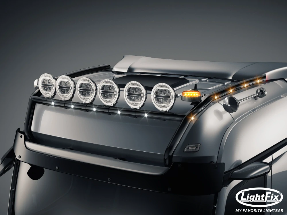 Střešní nerezový rám Lightfix SKY-LIGHT "H-TYPE" lakovaný – MERCEDES - ACTROS (PROCABIN) / AROCS - BIGSPACE