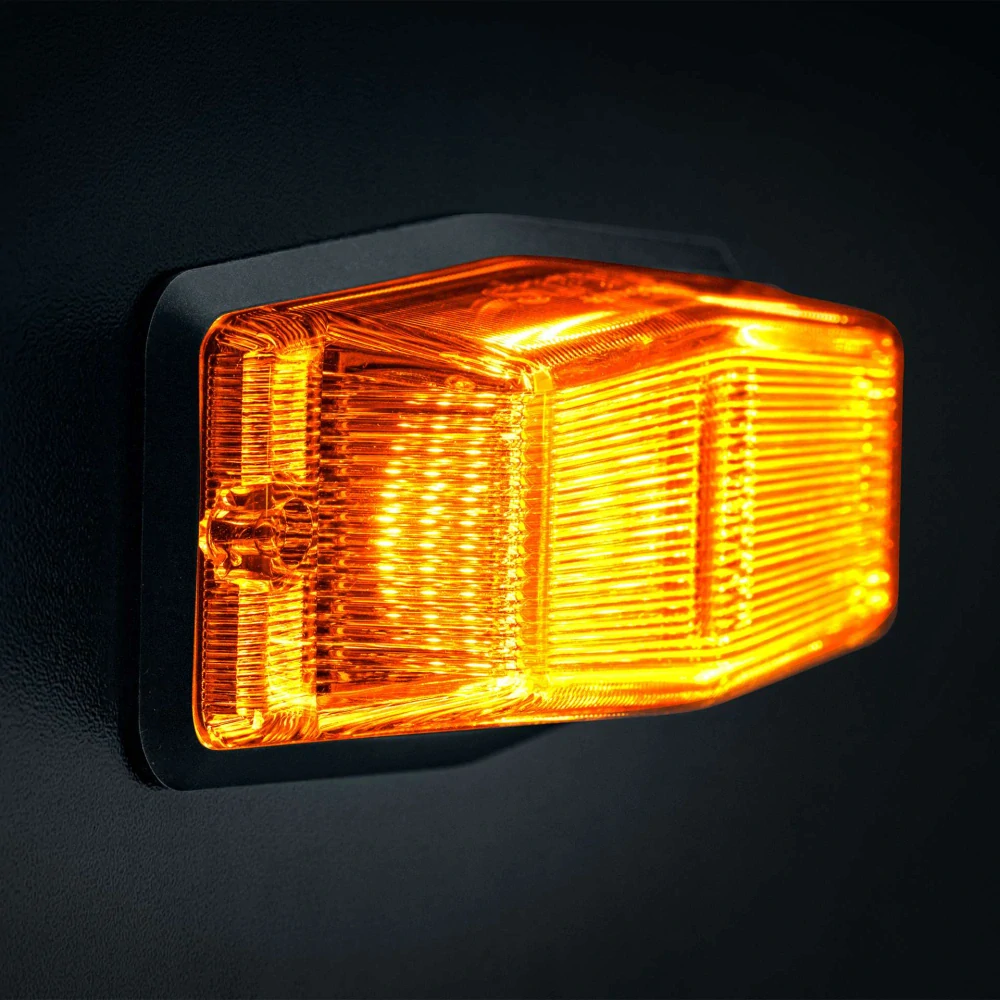 Double burner Strands IZE LED, s pozičním a výstražným světlem, 10-32V, ECE R10, R148 - oranžový