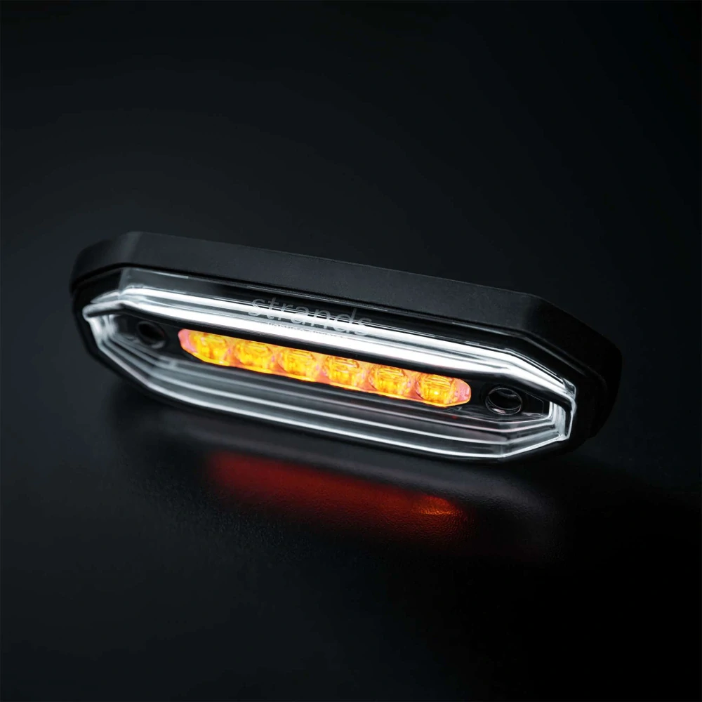 LED Výstražné světlo Strands FOR9T Aura, s pozičním světlem, 10-48V, ECE R10, R148, R65 - bílé