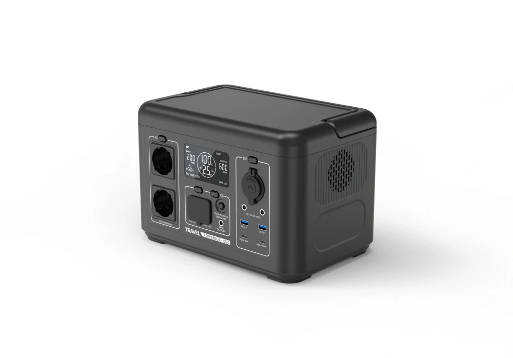 TRAVEL POWERBOX 1200 – přenosná nabíjecí stanice 600 W / 512 Wh LiFePO4 s čistou sinusoidou