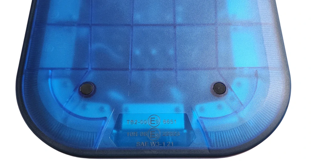 Výstražná modrá LED rampa SKYLED 1211 mm, 10–30 V, 168 W, ECE R65, Class 2, ECE R10, SAE J845, IP67