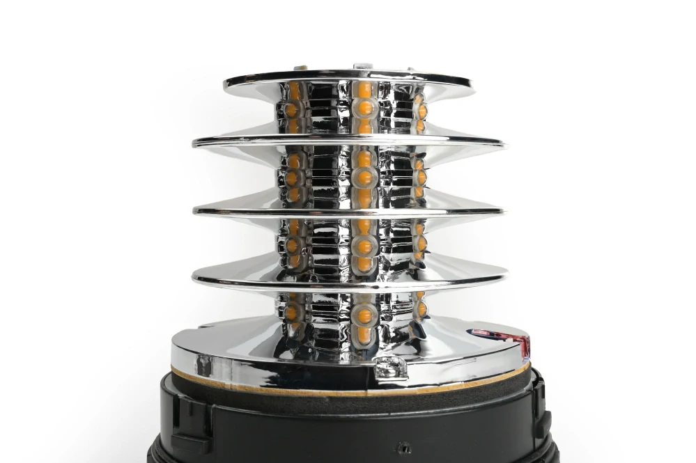 LED maják SKYLED BIG LANTERN 12–24 V, 38 LED, čirý kryt, 3 režimy, R65, IP68, Ø 141 mm, výška 181 mm