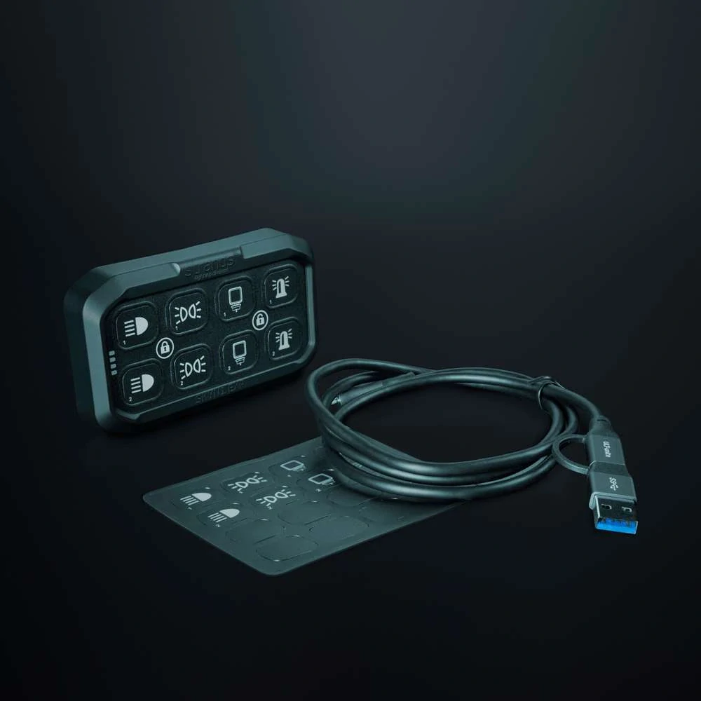 Bezdrátový ovladač Strands SKYN1 EXP, 8 tlačítek, Bluetooth, 500 mAh, USB-C