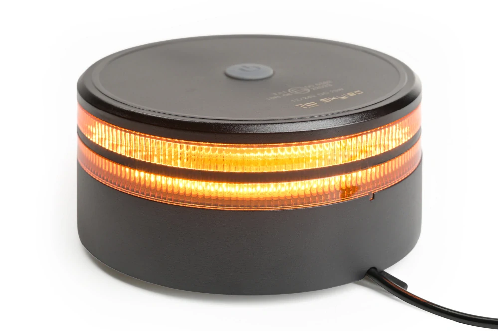 LED maják SKYLED SK-LED Revolution 10–30 V, 50 LED, oranžový, 7 režimů, magnet, R65, IP67, Ø 149 mm, výška 81,5 mm