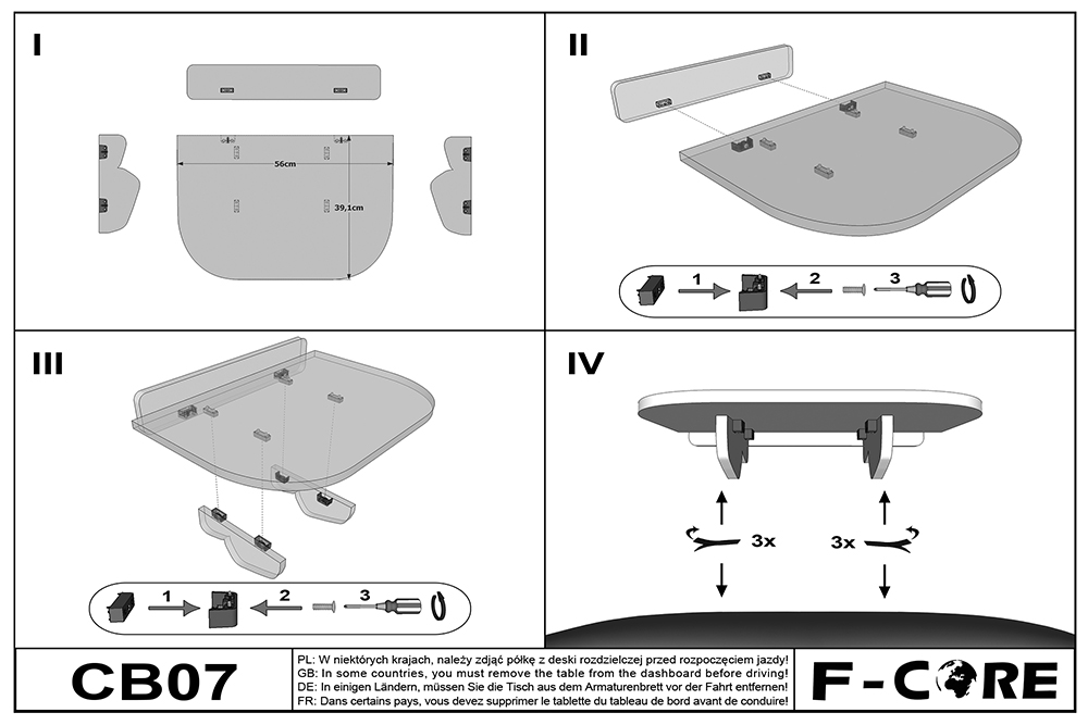 Polička středová - Classic, MERCEDES SPRINTER II, VOLKSWAGEN CRAFTER I