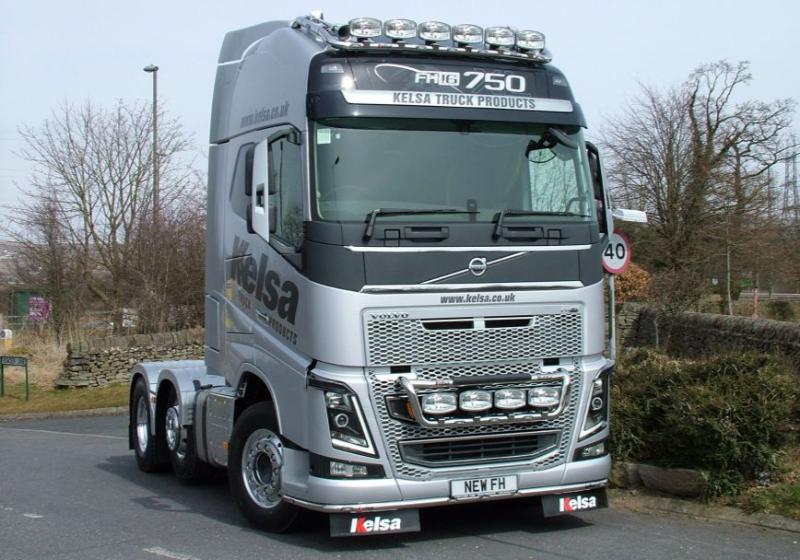 Přední nerezový rám Kelsa MultiBar High Mount pro  Volvo FH 2013-2020 Denní kabina, Globetrotter, Globetrotter XL