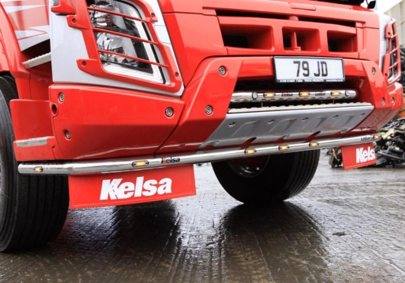 Přední nerezový rám/lišta Kelsa LedBar pro  Volvo Euro 6 FMX Day Cab