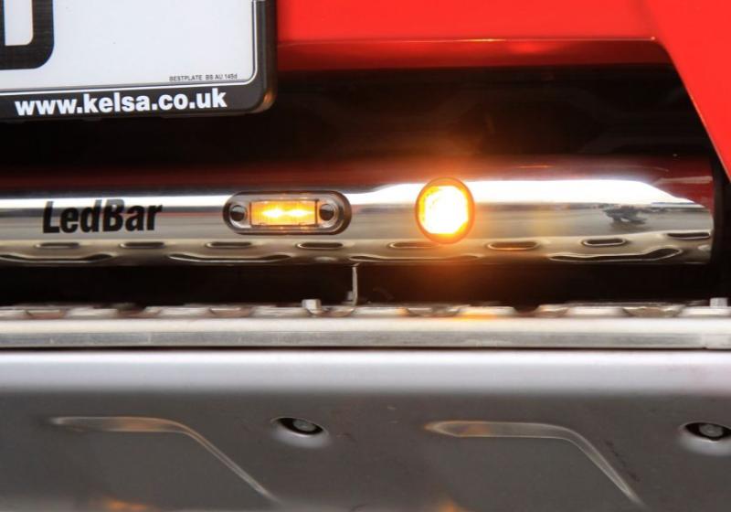 Přední nerezový rám/lišta Kelsa LedBar pro Volvo Euro 6 FMX Globetrotter