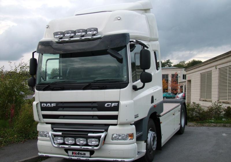 Střešní nerezový rám Kelsa HiBar Visor-mount pro DAF CF Euro6 Spacecab