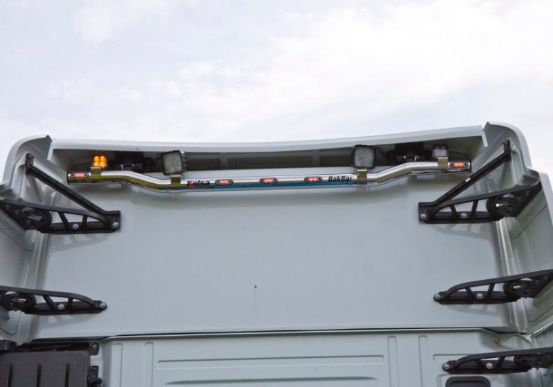 Zadní nerezový rám Kelsa BakBar High-mount pro Iveco Stralis Cube s HIWAY Active Space/Time