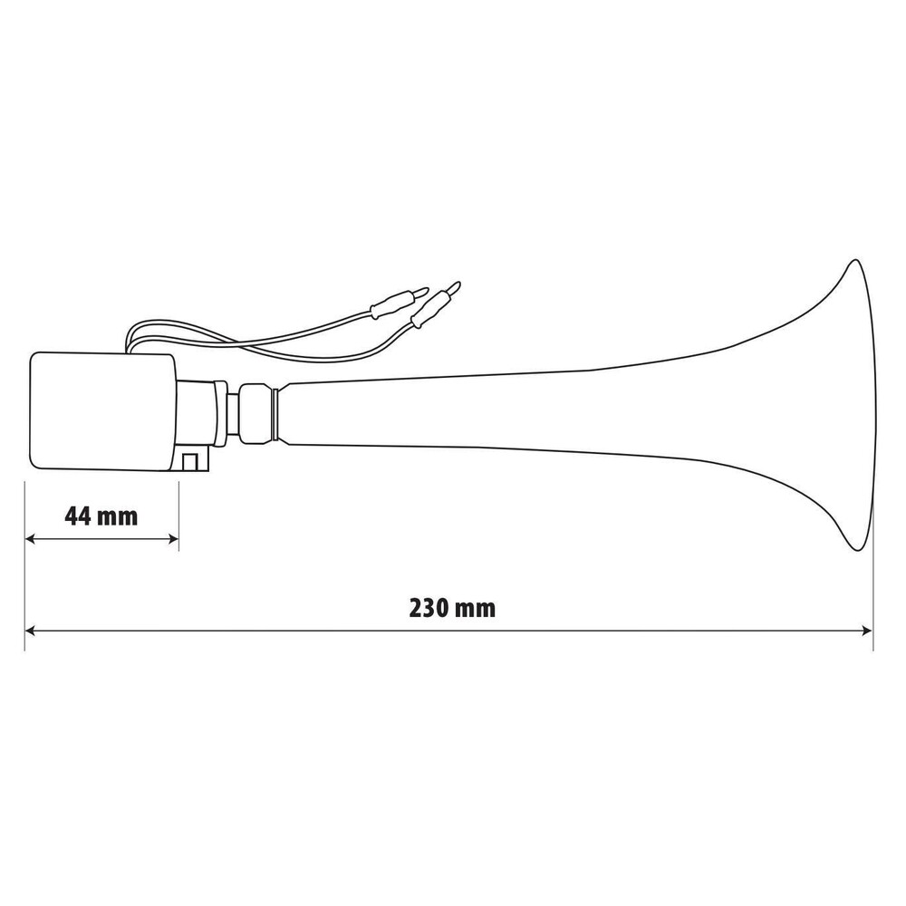 Turecká píšťala vzduchová fanfára 12/24V, 23 cm, 110db