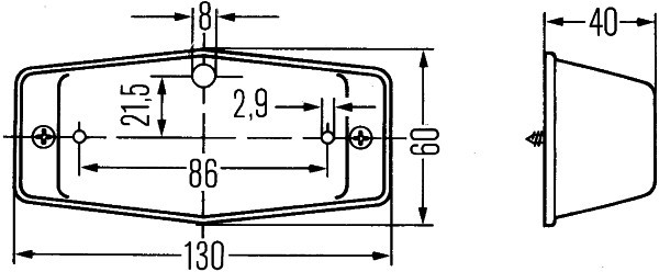 Double burner Hella 12- 24V- oranžový