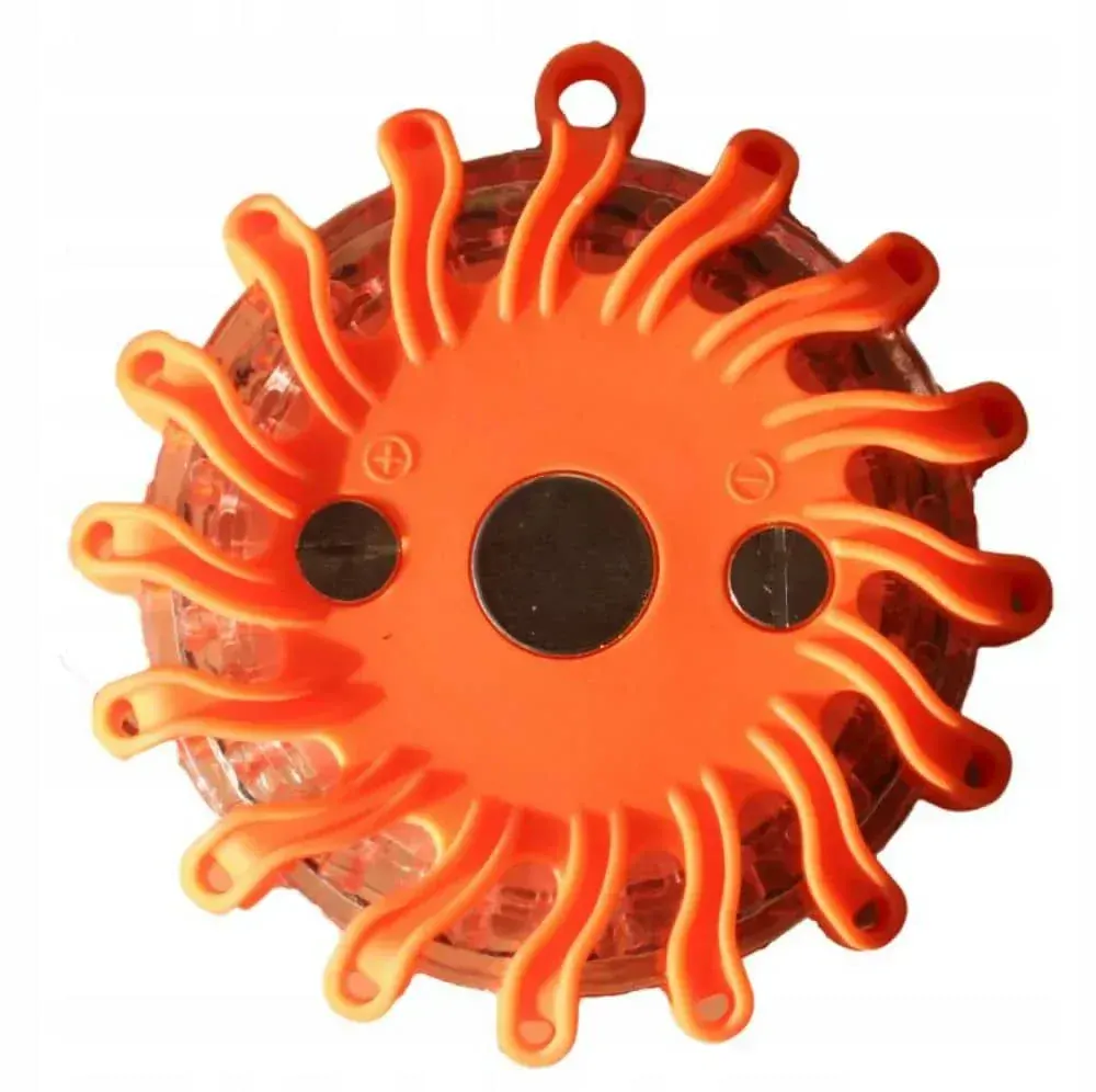 LED výstražné světlo nabíjecí 16 LED, sada 3 ks- Oranžové