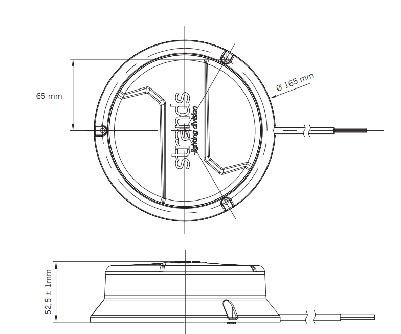 LED maják Strands Cruise Light Dark 10- 48V , ECE R65, ECE R10