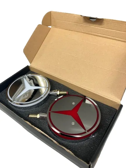 Světla pod zrcátko lollipop nerezové Mercedes Benz červená, bílá