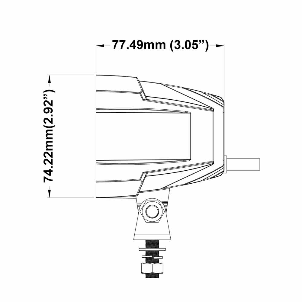 Pracovní LED světlo Boreman SENTRY 10-30V, 25W, 4000lm, ECE R10/R112/R7