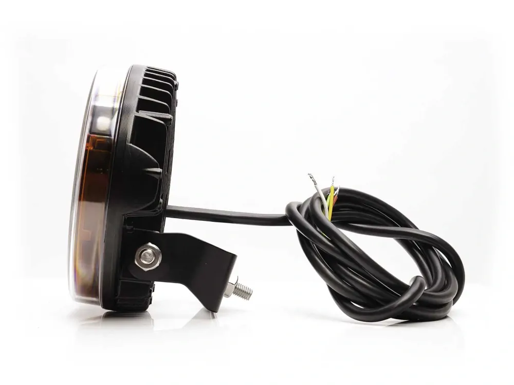LED přídavný reflektor Waś 7" 178mm s pozičním světlem, strobo, 9000lm, 12-24V, ECE