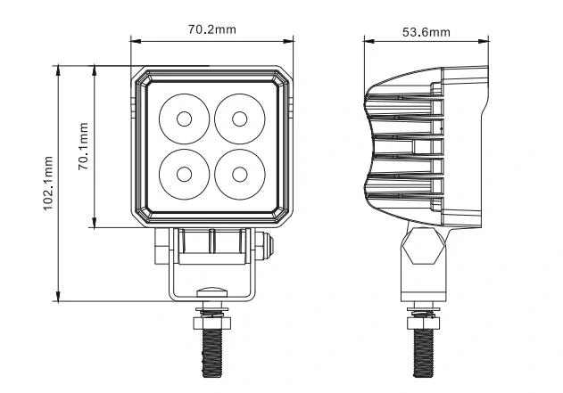 LED pracovní světlo Skyled ,,Redline", 1080lm, 9-32V, 12W, IP67/69K, ADR, ECE R10