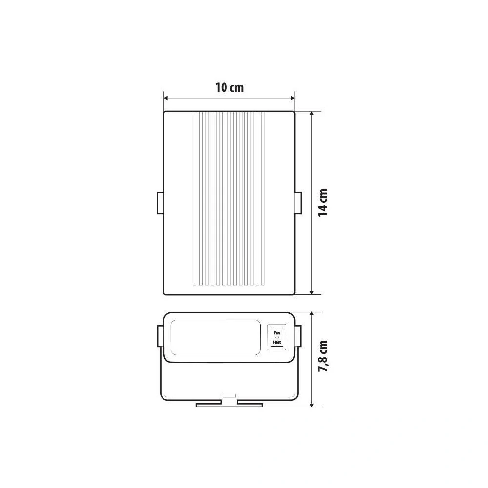 Teplovzdušný ventilátor do auta 12V/150W, Ohřívač a odmrazovač skel