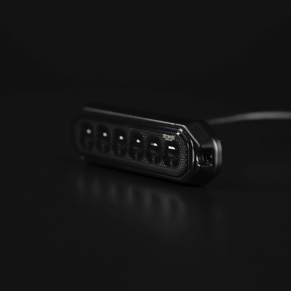 Výstražné světlo Strands Dark Knight, 6 LED, 10-32V, 12W, ECE R10, R65- oranžová/bílá