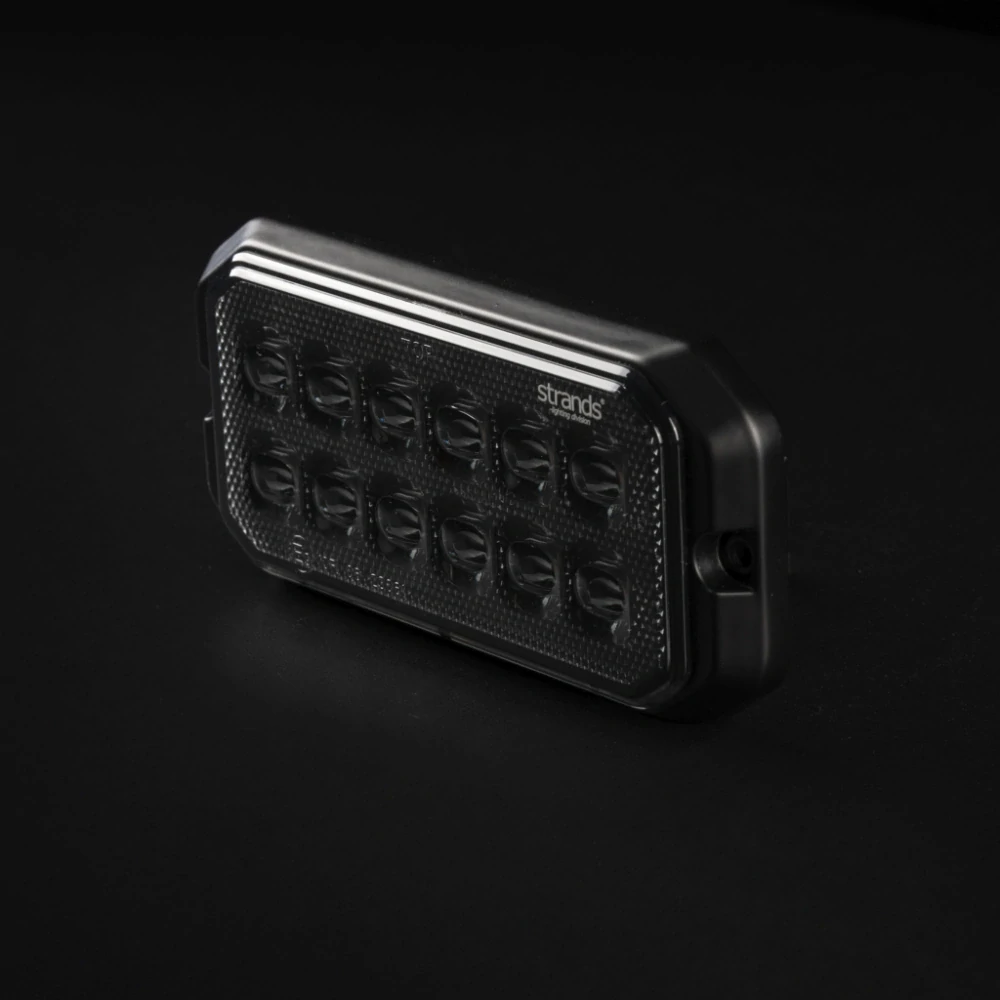Výstražné světlo Strands Dark Knight, 12 LED, 10-32V, 25W, ECE R10, R65- oranžová/bílá