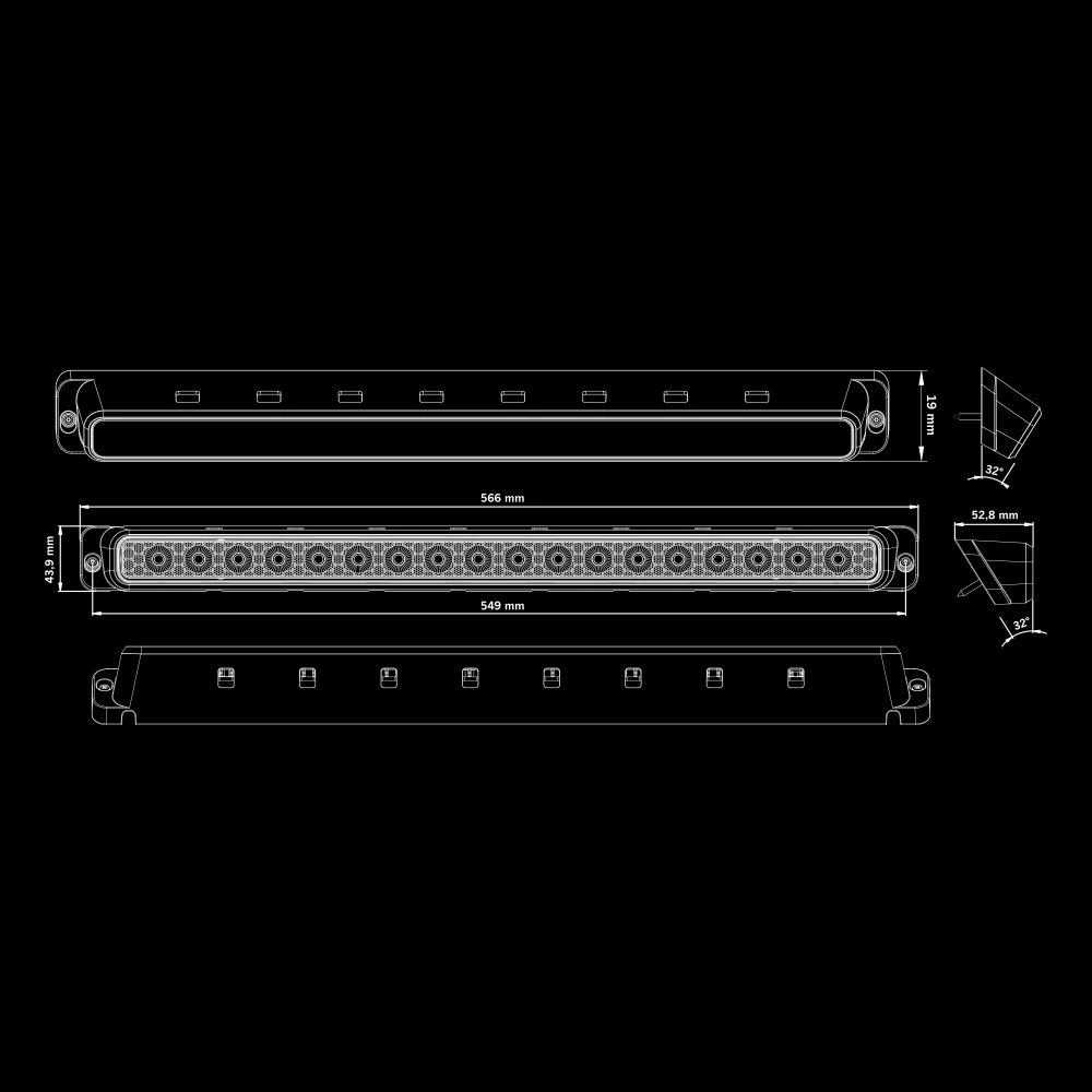 LED Pracovní světlo Strands E-Line Scene light, dva režimy svícení, 9-36V, 80/40W, 8200/4100lm