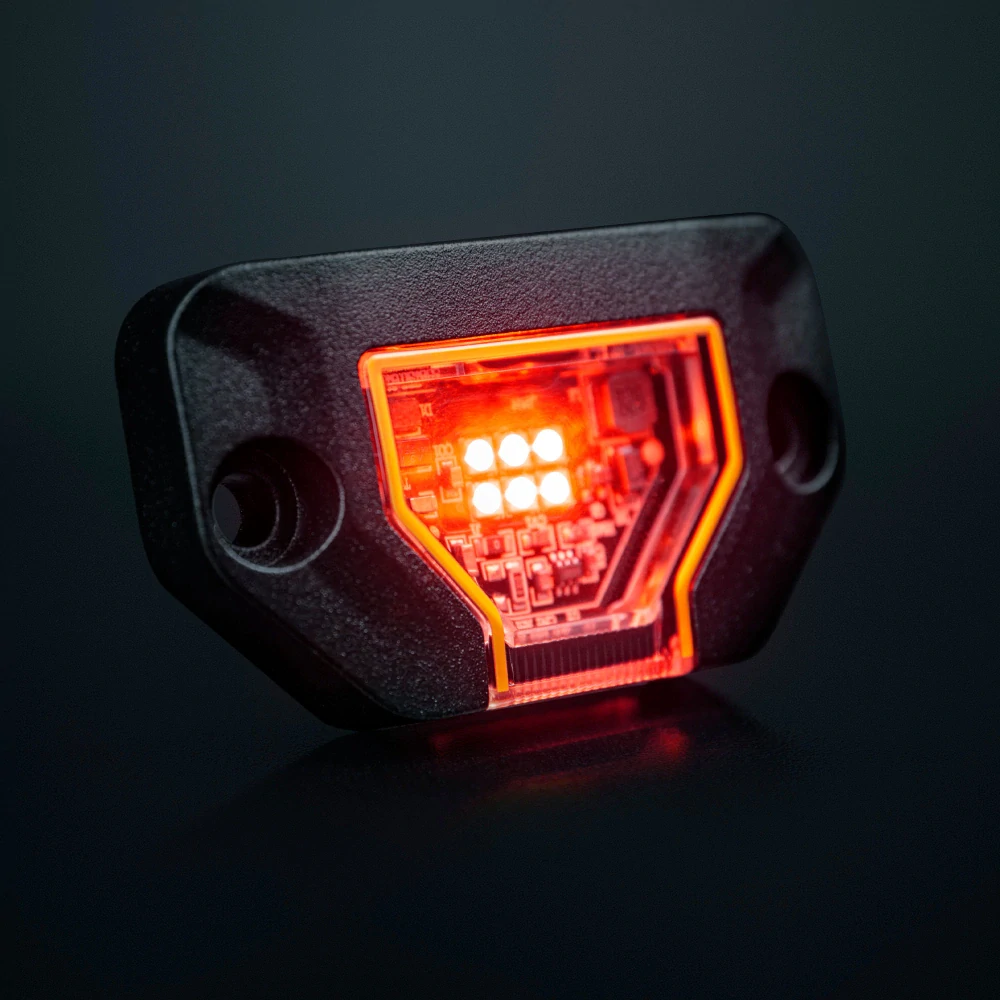 LED poziční světlo Strands Unity Rock Light, 10-32V- červené