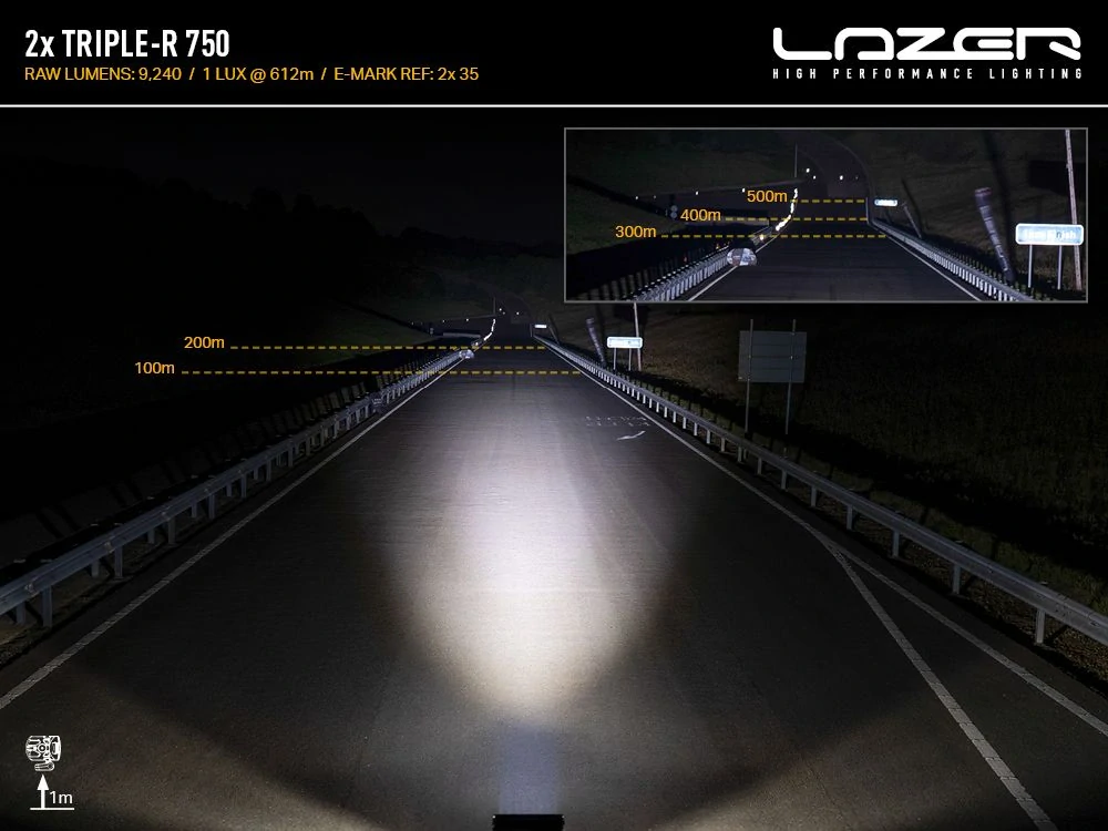 Sada světel do masky Lazer pro Ford Transit Custom Trail (2024-), Triple-R 750